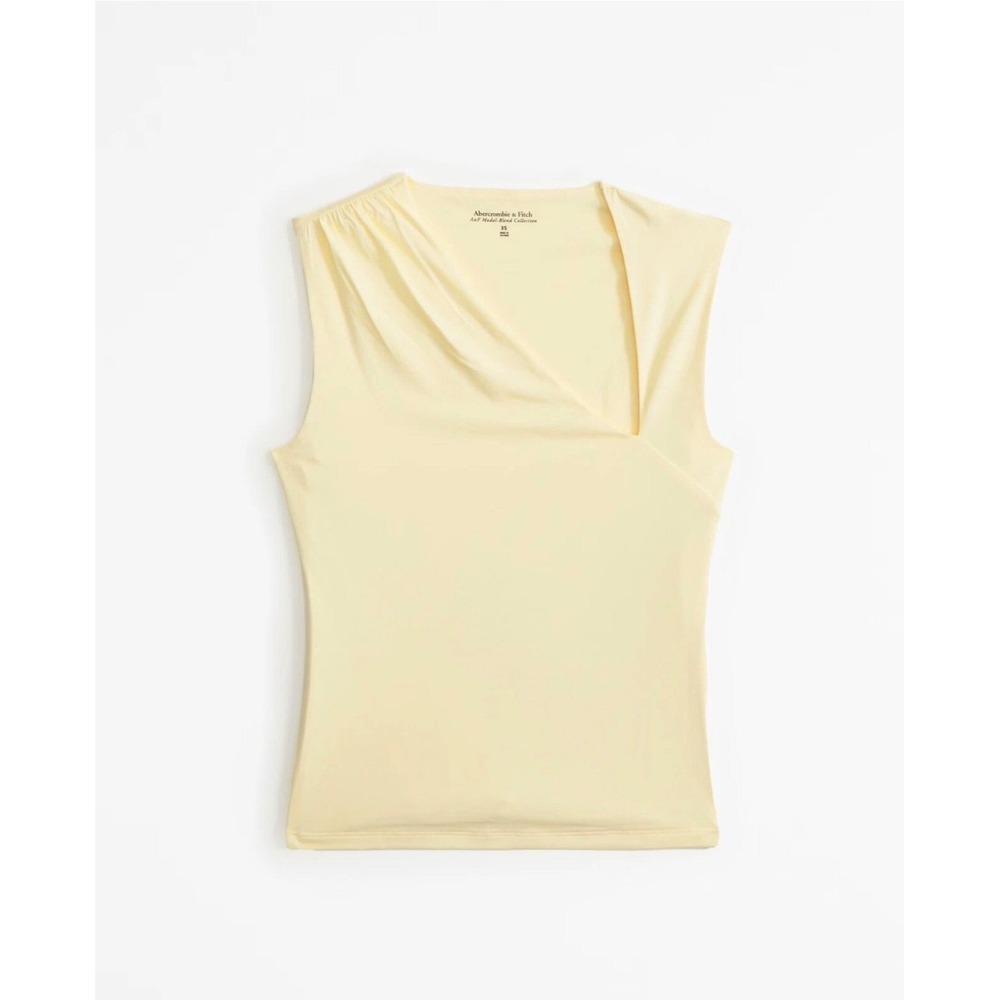 Abercrombie Butter Yellow Asymerical Top